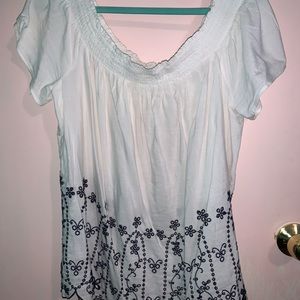 Off the shoulder tank